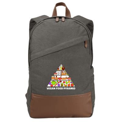 Vegan Food Pyramid Cotton Canvas Backpack