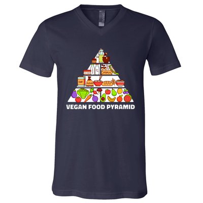 Vegan Food Pyramid V-Neck T-Shirt