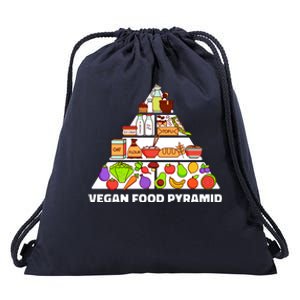 Vegan Food Pyramid Drawstring Bag