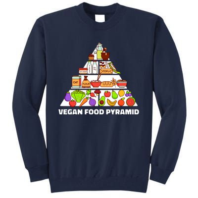 Vegan Food Pyramid Tall Sweatshirt