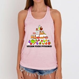 Vegan Food Pyramid Women's Knotted Racerback Tank