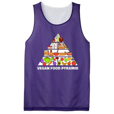 Vegan Food Pyramid Mesh Reversible Basketball Jersey Tank