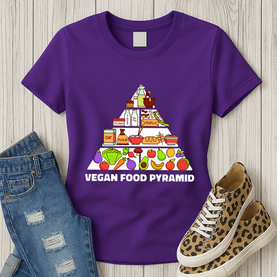 Vegan Food Pyramid Womens T-Shirt
