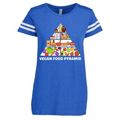 Vegan Food Pyramid Enza Ladies Jersey Football T-Shirt