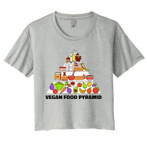 Vegan Food Pyramid Women's Crop Top Tee