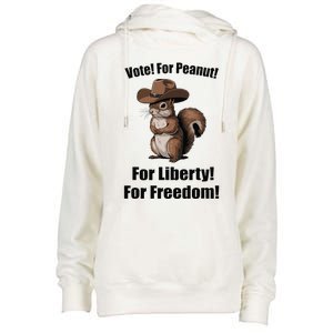 Vote For Peanut For Liberty For Freedom Womens Funnel Neck Pullover Hood