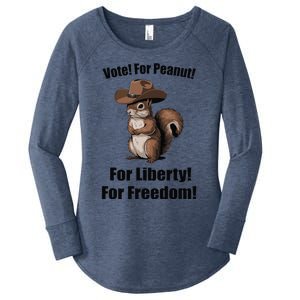 Vote For Peanut For Liberty For Freedom Women's Perfect Tri Tunic Long Sleeve Shirt