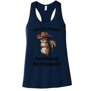 Vote For Peanut For Liberty For Freedom Women's Racerback Tank