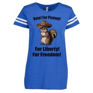 Vote For Peanut For Liberty For Freedom Enza Ladies Jersey Football T-Shirt