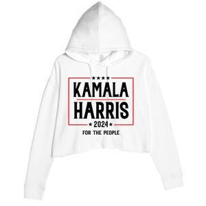 Vote For President Kamala Crop Fleece Hoodie