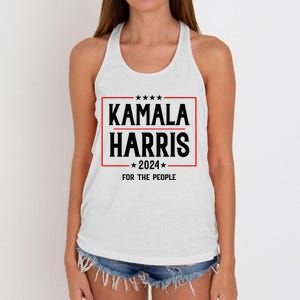 Vote For President Kamala Women's Knotted Racerback Tank