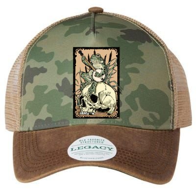 Victorian Frog Playing Banjo Legacy Tie Dye Trucker Hat