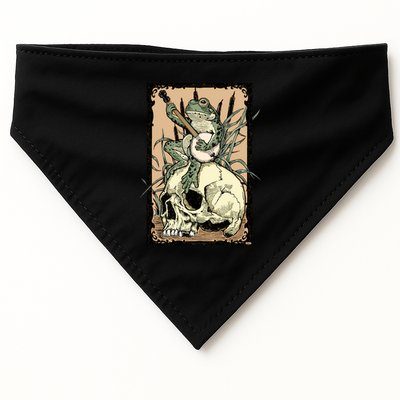 Victorian Frog Playing Banjo USA-Made Doggie Bandana