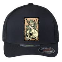 Victorian Frog Playing Banjo Flexfit Unipanel Trucker Cap