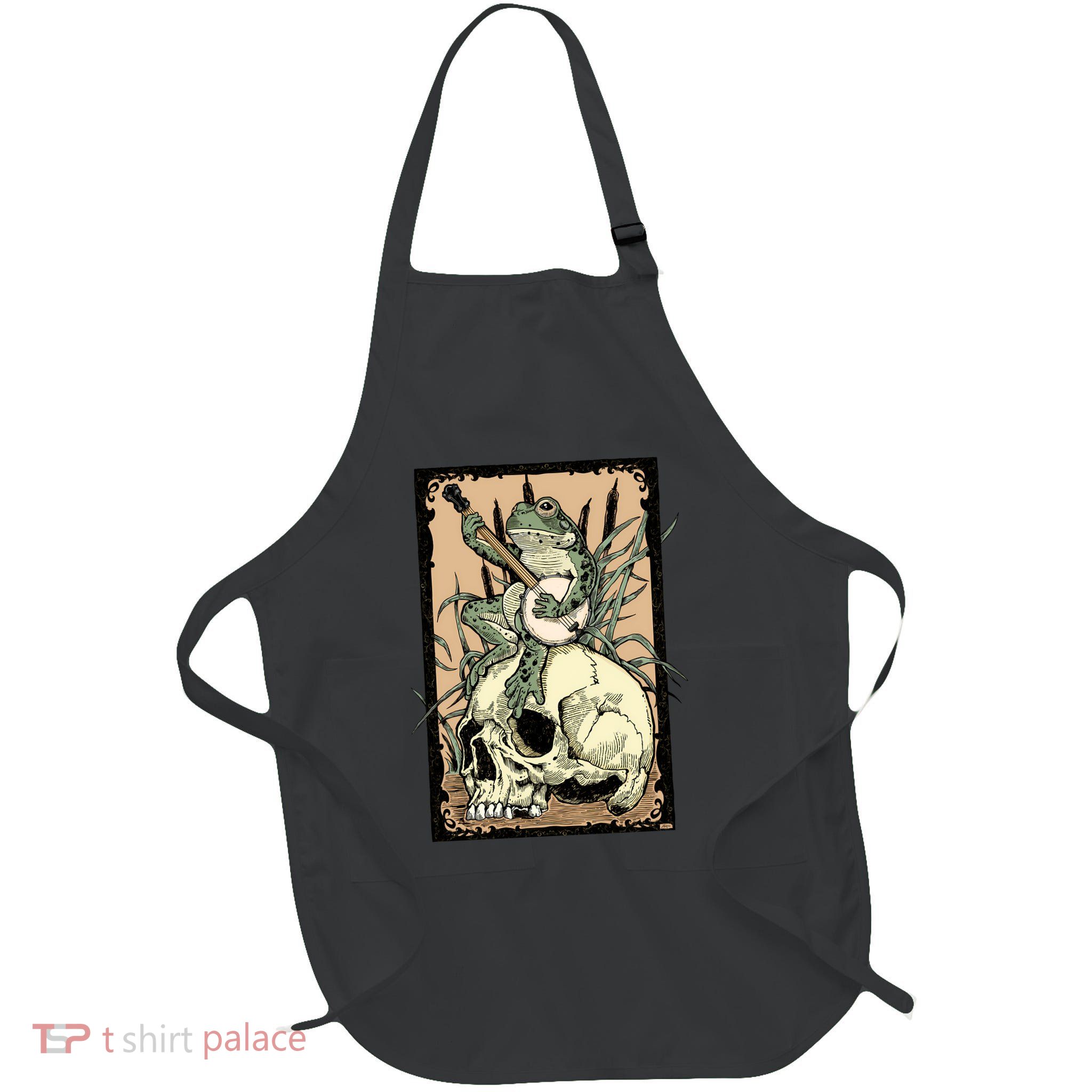 Victorian Frog Playing Banjo Apron