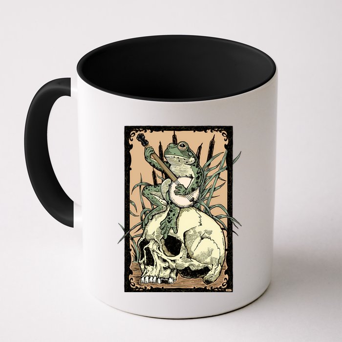 Victorian Frog Playing Banjo Mug