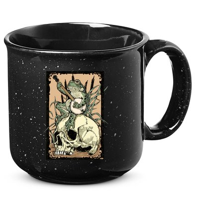 Victorian Frog Playing Banjo 15oz Campfire Ceramic Mug