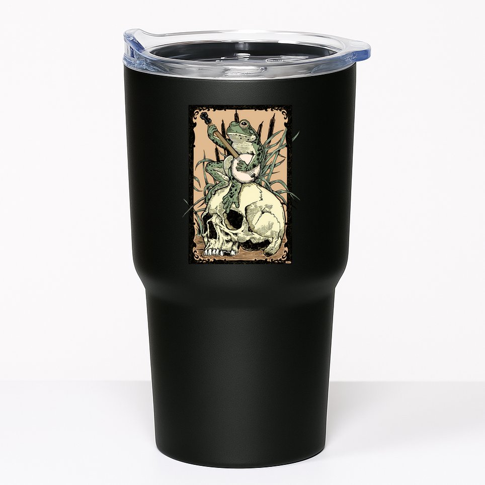 Victorian Frog Playing Banjo Tumbler
