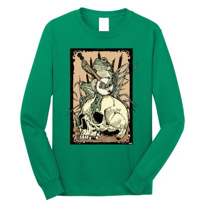 Victorian Frog Playing Banjo Long Sleeve Shirt
