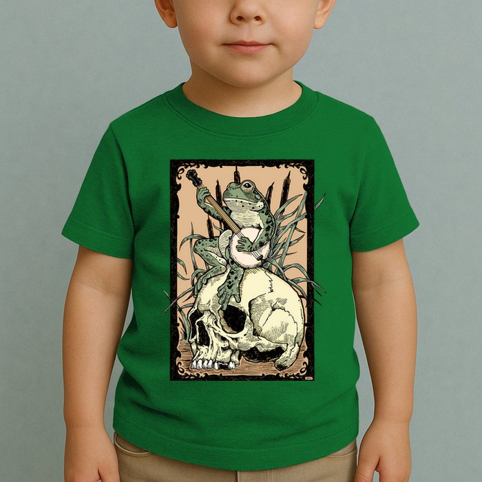 Victorian Frog Playing Banjo Toddler T-Shirt