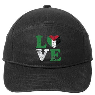 Vintage Free Palestine Flag S For 7-Panel Snapback Hat