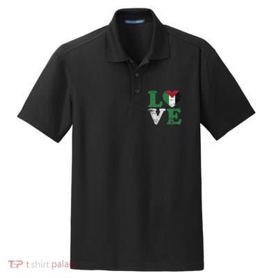 Vintage Free Palestine Flag S For Dry Zone Grid Polo