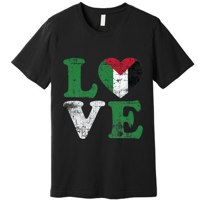 Vintage Free Palestine Flag S For Premium T-Shirt