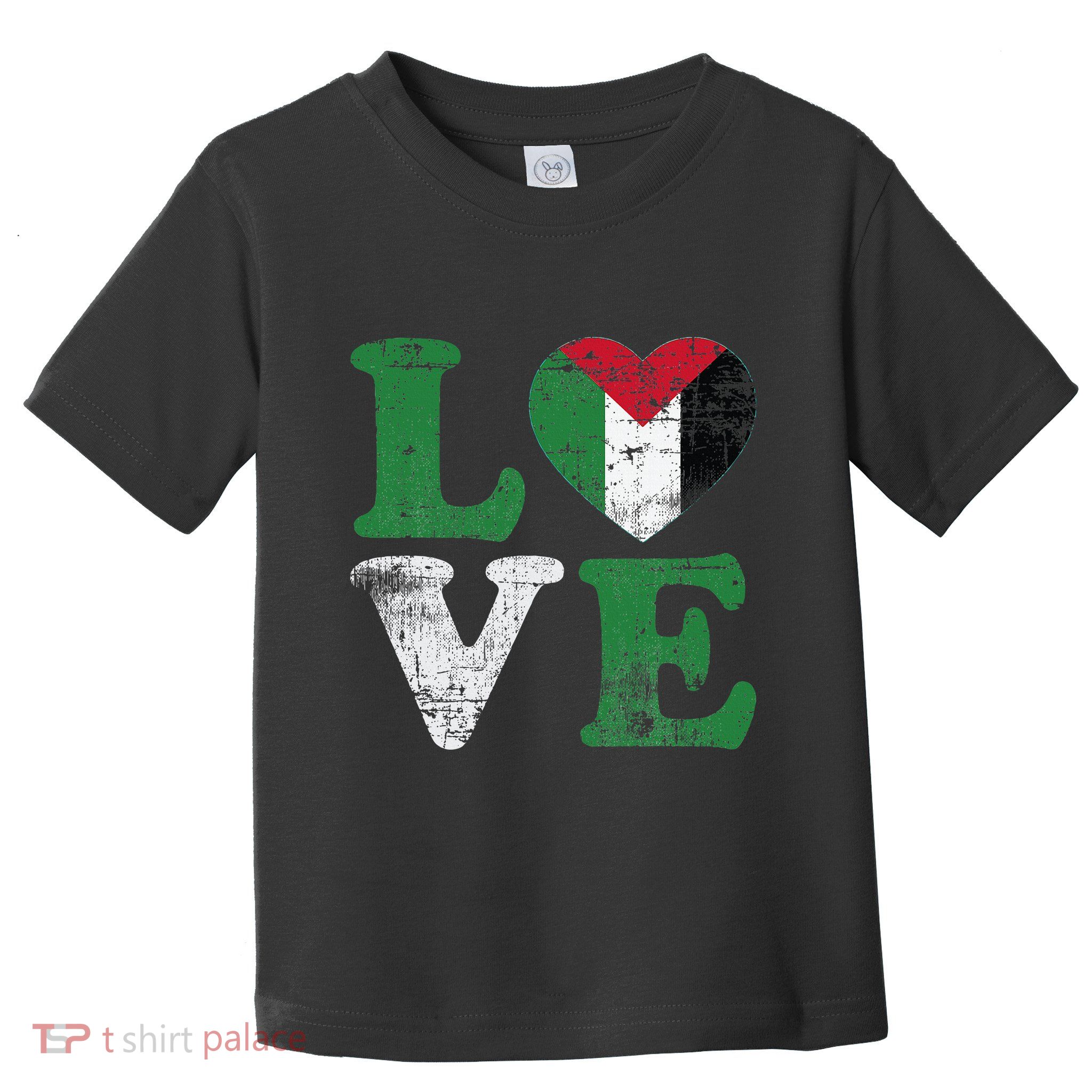 Vintage Free Palestine Flag S For Toddler T-Shirt