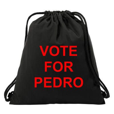 Vote For Pedro Ringer Drawstring Bag