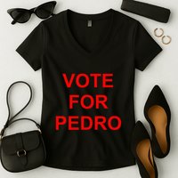 Vote For Pedro Ringer Women's V-Neck T-Shirt