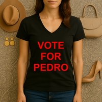 Vote For Pedro Ringer Women's V-Neck T-Shirt