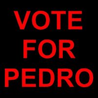 Vote For Pedro Ringer Women's V-Neck T-Shirt