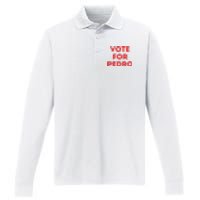 Vote For Pedro Performance Long Sleeve Polo