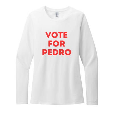 Vote For Pedro Womens CVC Long Sleeve Shirt