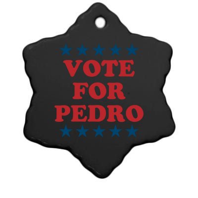 Vote For Pedro Funny Meme Ceramic Star Ornament