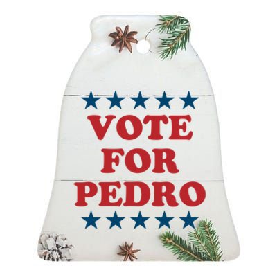 Vote For Pedro Funny Meme Ceramic Bell Ornament