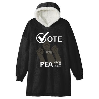 Vote For Peace 2024 Hooded Wearable Blanket