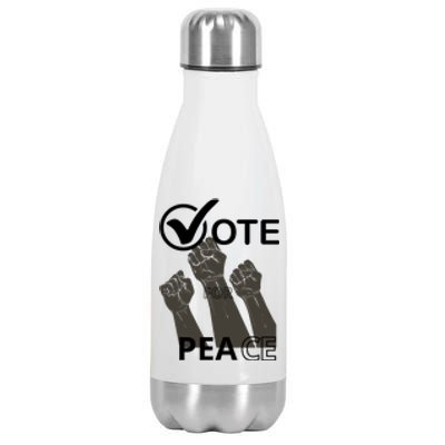 Vote For Peace 2024 Stainless Steel Insulated Water Bottle