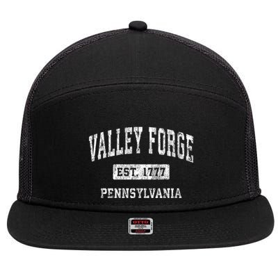 Valley Forge Pennsylvania Pa Vintage Established Sports 7 Panel Mesh Trucker Snapback Hat