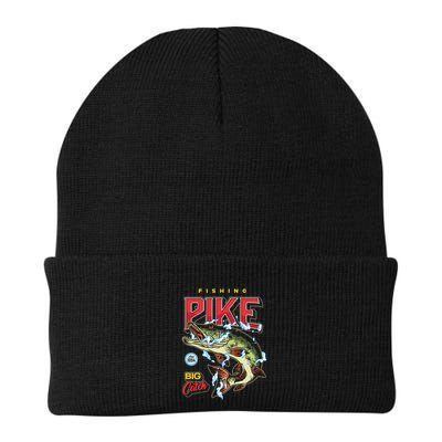 Vintage Fishing Pike In Water Drops And Splashes Father's Day Gift Beanie