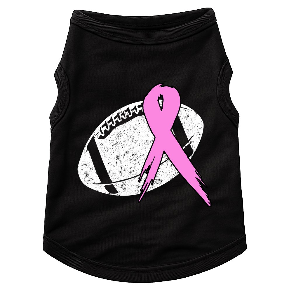 Vintage Football Pink Ribbon Breast Cancer Doggie Tank
