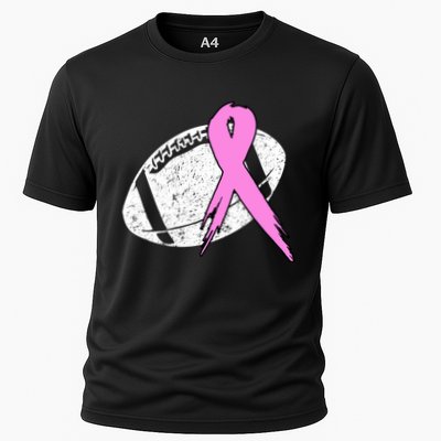 Vintage Football Pink Ribbon Breast Cancer Performance Shirt