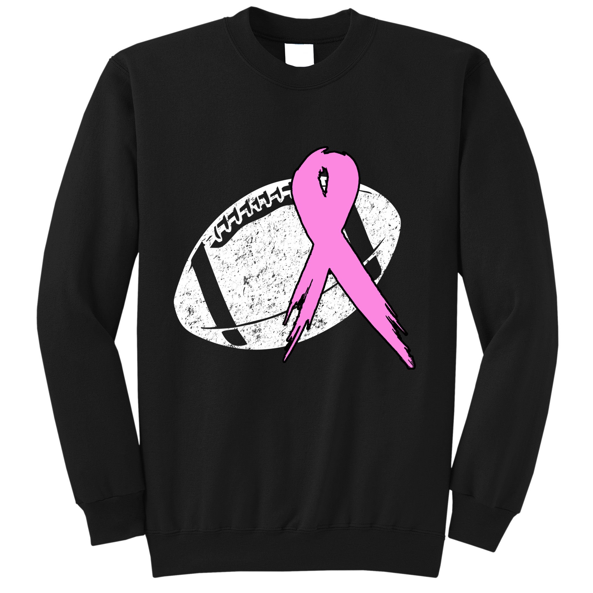 Vintage Football Pink Ribbon Breast Cancer Sweatshirt