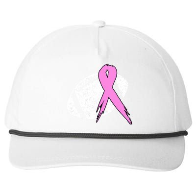 Vintage Football Pink Ribbon Breast Cancer Snapback Five-Panel Rope Hat