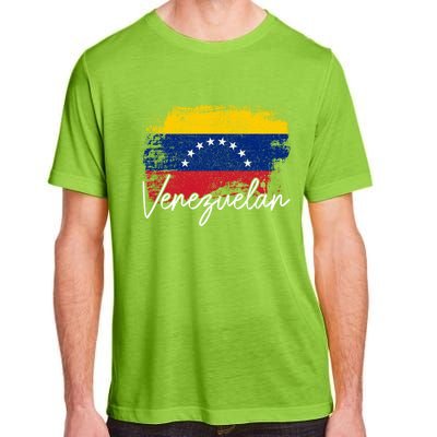 Venezuelan Flag Pride Roots Vintage Venezuela Funny Gift Adult ChromaSoft Performance T-Shirt