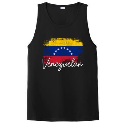 Venezuelan Flag Pride Roots Vintage Venezuela Funny Gift PosiCharge Competitor Tank