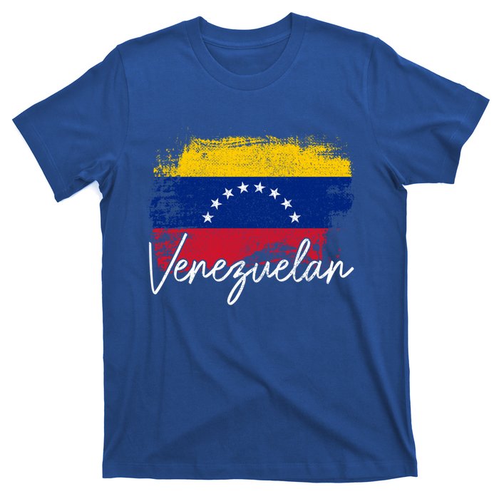 Venezuelan Flag Pride Roots Vintage Venezuela Funny Gift T-Shirt