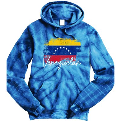 Venezuelan Flag Pride Roots Vintage Venezuela Funny Gift Tie Dye Hoodie