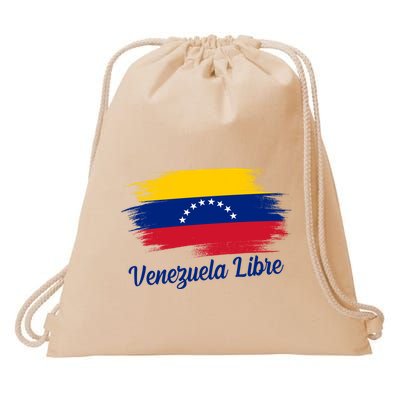 Venezuela Flag Proud American Venezuela Libre Drawstring Bag