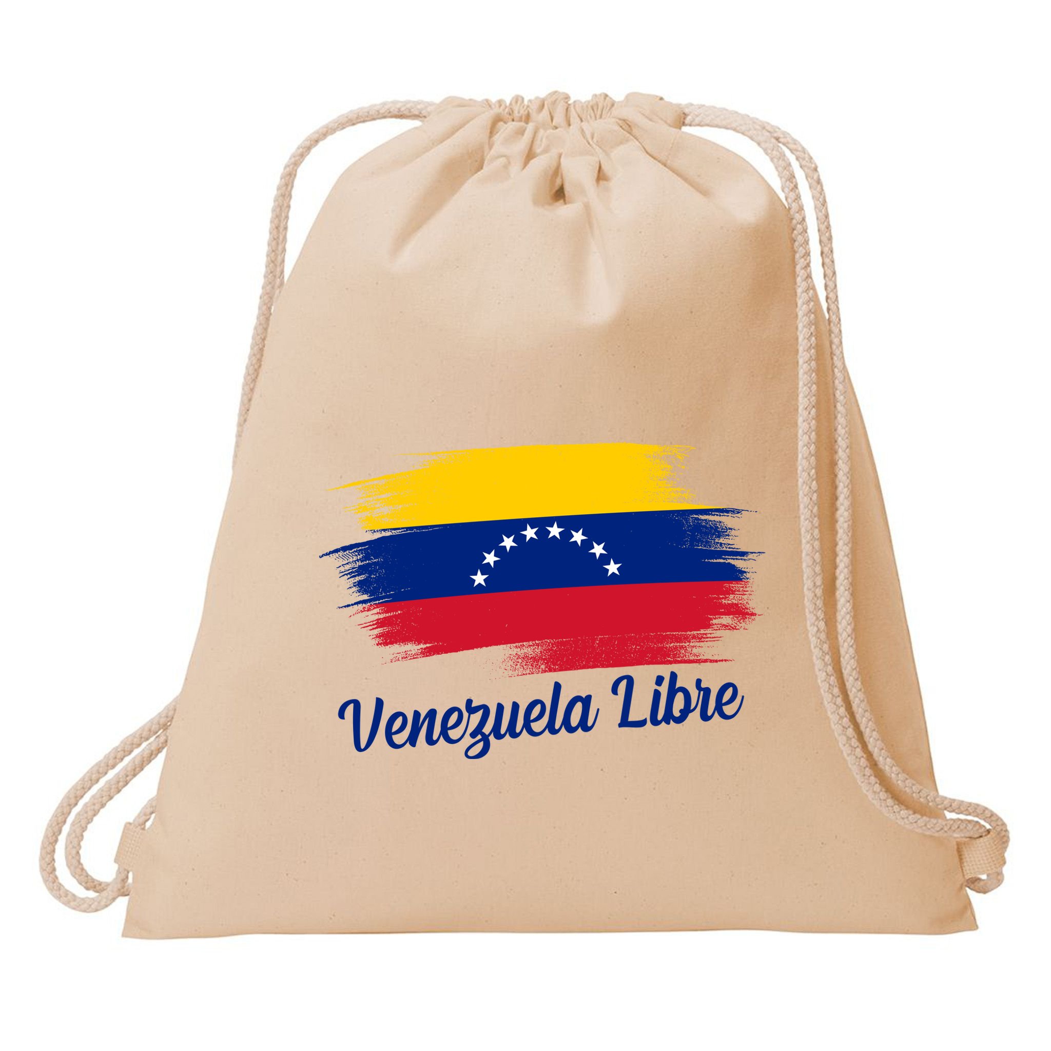 Venezuela Flag Proud American Venezuela Libre Drawstring Bag